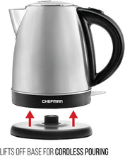 Load image into Gallery viewer, Chefman Color Electric Kettle with Auto Shutoff, Fast Boiling Water Heater