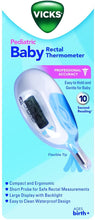 Load image into Gallery viewer, Vicks Baby Rectal Thermometer Baby Thermometer for Rectal Temperature, Short and Flexible Tip with Fast Read Times and Large Digital Display