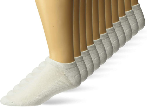 Hanes Men's Big and Tall X-Temp P12 B&T Cushioned No Show White