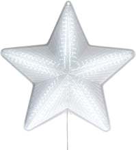 Load image into Gallery viewer, Alpine Corporation CFY108 Christmas 3D Hanging Star Ornament Decoration with LED Lights Festive Holiday Décor, 19-Inch Tall, White