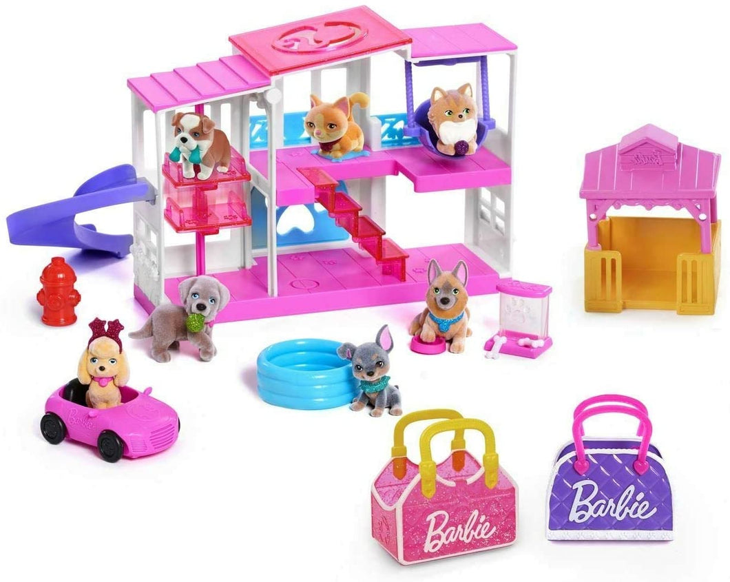 Barbie Deluxe Pet 15 Piece Set Pets Pink Dream House!