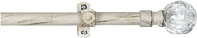 Load image into Gallery viewer, Achim Home Furnishings Lexus Window Treatment Rod and Finial, 66-Inch Extends to 120-Inch, Silver