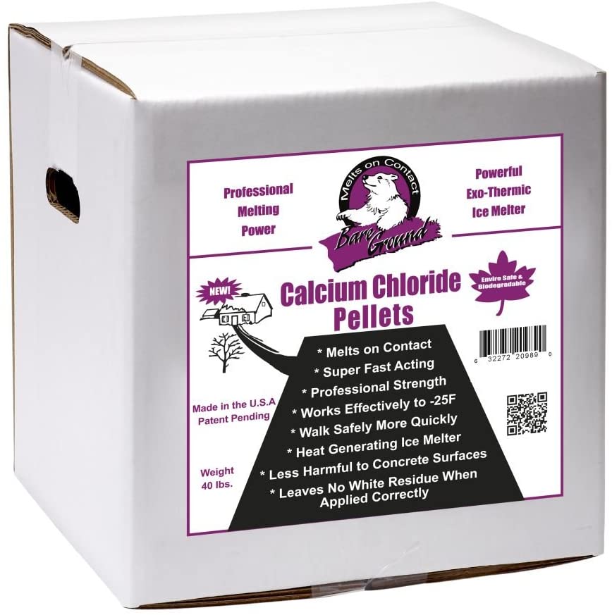 Bare Ground Calcium Chloride Snow and Ice Melt Pellets in Shaker Jug