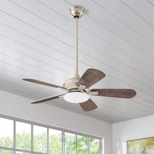 Load image into Gallery viewer, Benson 44 in. LED Brushed Nickel Ceiling Fan with Light and Remote Control