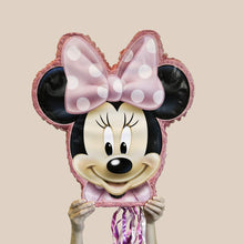 Load image into Gallery viewer, Minnie Shaped Drum Pull Party Pinata, 1ct