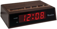 Load image into Gallery viewer, WESTCLOX 22690 .6"" Retro Wood Grain LED Alarm Clock Consumer electronic