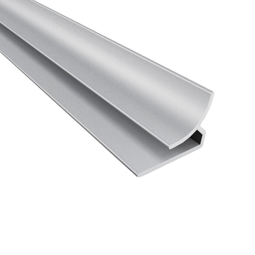Fasade - 4 ft Decorative Vinyl Large Profile Inside Corner Trim Argent Silver