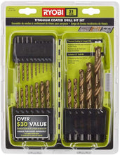 Load image into Gallery viewer, Ryobi 21 Pcs Titanium Coated Drill Bit Set