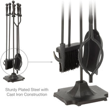 Load image into Gallery viewer, Uniflame 5-Piece Fireset with Ball Handles, Black
