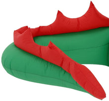 Load image into Gallery viewer, Home Accents Christmas Decoration Animated Inflatable Kaleidoscope Dragon with Santa Hat 12 ft.