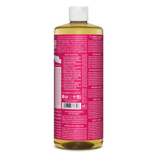 Load image into Gallery viewer, Dr. Bronner’s - Pure-Castile Liquid Soap (Rose, 32 ounce) - Made with Organic Oils, 18-in-1 Uses: Face, Body, Hair, Laundry, Pets &amp; Dishes, Concentrated, Vegan, Non-GMO