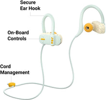 Load image into Gallery viewer, JAM Live Fast Workout Earphones 30 ft. Bluetooth Range, IP67 Sweat Resistant Earbuds 3 Sizes Included, 12 Hour Battery Life, Hands-Free Calling Cream Soda HX-EP404CS