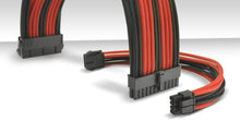 Load image into Gallery viewer, Thermaltake TtMod Sleeve Extension Power Supply Cable Kit ATX/EPS/8-pin PCI-E/6-pin PCI-E with Combs, Red/Black AC-033-CN1NAN-A1