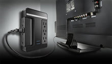 Load image into Gallery viewer, Rocketfish 6-Outlet/2-USB Swivel Wall Tap Surge Protector Black
