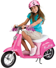 Load image into Gallery viewer, Razor Pocket Mod - 24V Miniature Euro-Style Electric Scooter, Vintage-Inspired Design, Hidden Storage Below Cushioned Seat, Up to 15 mph and Up to 40 min Ride Time