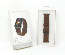 Load image into Gallery viewer, Platinum Leather Watch Strap for Apple Watch (PT-AWB42YBL) Bourbon - 42MM - New