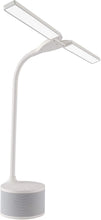 Load image into Gallery viewer, OttLite LED Dual Head Desk Lamp with Bluetooth Speaker, White