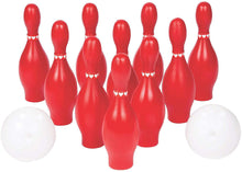 Load image into Gallery viewer, Fun Express Valentine Bowling Set for Kids - Includes 10 Pins and 2 Balls.- Valentine&#39;s Day Games and Party Activities