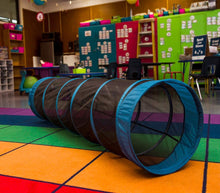 Load image into Gallery viewer, Pacific Play Tents 20406 Kids The Fun Tube 6-Foot Crawl Play Tunnel, 6' X 19" Diameter, Blue/Black