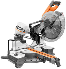 Load image into Gallery viewer, RIDGID 15 Amp Corded 12 in. Dual Bevel Sliding with 70 Deg. Miter Capacity and LED Cut Line Indicator