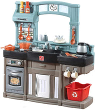 Load image into Gallery viewer, Step2 Best Chefs Kitchen Playset | Kids Play Kitchen with 25-Pc Toy Accessories Set, Real Lights &amp; Sounds, Multicolor