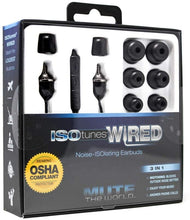 Load image into Gallery viewer, ISOtunes Wired Earplug Headphones, Recently Improved, 29 NRR, Noise Cancelling Mic, IPX5 Waterproof, Ultra-Durable Braided Wire, OSHA Compliant Noise Isolating Earbuds