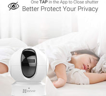 Load image into Gallery viewer, EZVIZ C6CN 1080p Indoor Pan/Tilt WiFi Security Camera, 360° Coverage, Auto Motion Tracking, Two-Way Audio, Clear 30ft Night Vision, Supports MicroSD Card up to 256GB (Sold Seperately), 2.4GHz WiFi