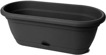 Load image into Gallery viewer, Bloem LWB1800 Lucca Self Watering Window Box Planter, 18-Inch, Black