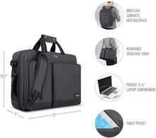 Load image into Gallery viewer, Solo New York Duane Hybrid Laptop Briefcase, Black