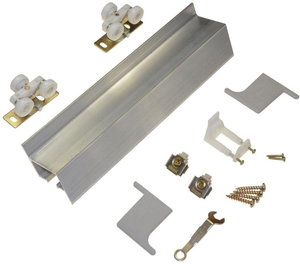 2610F Series 60 in. Track and Hardware Set for Wall-Mount Sliding Doors