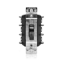 Load image into Gallery viewer, Leviton MS303-DS 30 Amp 600 Volt, Three-Pole, Three Phase AC Motor Starter, Suitable as Motor Disconnect, Toggle, Industrial Grade, Non-Grounding, Black