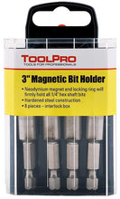 Load image into Gallery viewer, 3 in. Magnetic Bit Tip Holder in Interlocking Storage Box (8-Pack)