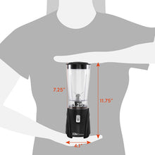 Load image into Gallery viewer, Elite Cuisine EPB-9632 Personal Single Serve Blender, 14 Oz., For Shakes &amp; Smoothies, Black