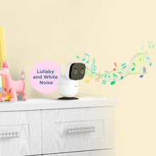 Load image into Gallery viewer, Panasonic Video Baby Monitor with Remote Pan/Tilt/Zoom, Wide-Angle Lens, Extra Long Audio/Video Range, 2 Way Talk and Lullaby or White Noises - KX-HN3001W (White)