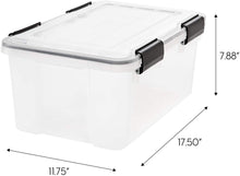 Load image into Gallery viewer, IRIS Quart WEATHERTIGHT Storage Box Clear