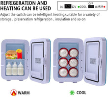 Load image into Gallery viewer, HLB [US-W]ZOKOP Electric Mini Portable Fridge Cooler &amp; Warmer (6 Liter / 0.21 Cuft / 8 Can) AC/DC Portable Thermoelectric System Blue