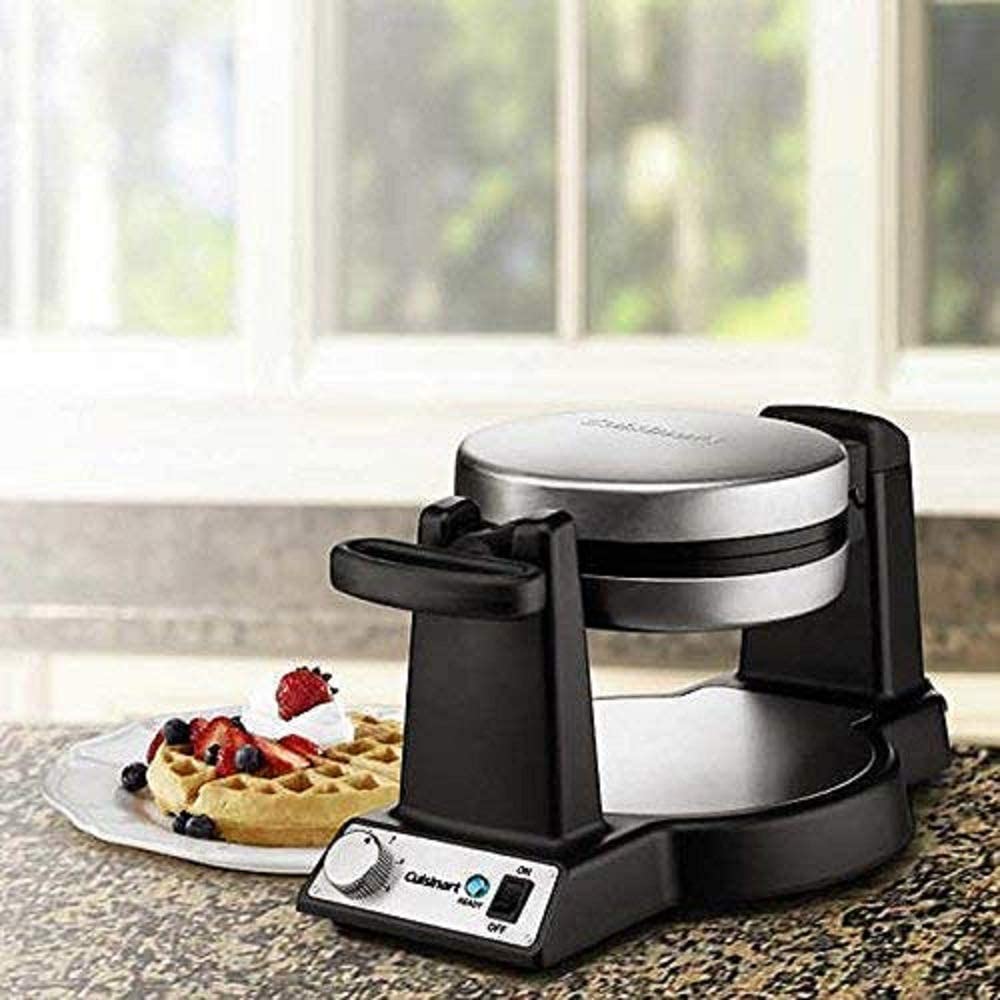 Cuisinart FWM-25PC2 Innovative Round Rotary Flip Home Belgian Waffle Maker, 7 Inch Diameter, Stainless Steel/Black