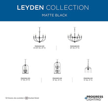 Load image into Gallery viewer, Progress Lighting P400202-031 Leyden Chandeliers, Black
