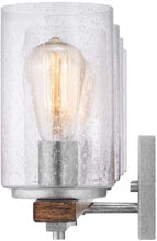 Load image into Gallery viewer, Boswell Quarter 4-Light Galvanized Vanity Light with Painted Chestnut Wood Accents