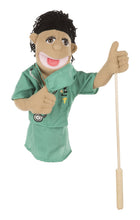 Load image into Gallery viewer, Melissa &amp; Doug Surgeon Puppet With Doctor Scrubs and Detachable Wooden Rod (Puppets &amp; Puppet Theaters, Animated Gestures, Inspires Creativity, 15” H x 5” W x 6.5” L)