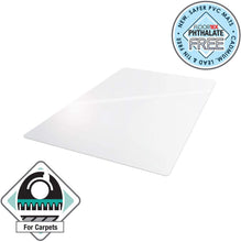Load image into Gallery viewer, Floortex FC1175120EV 30-Inch-by-47-Inch PVC Rectangular Cleartex Advantagemat Chair Mats for Low Pile Carpets, Clear