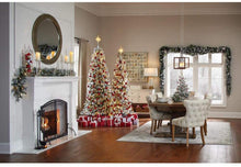 Load image into Gallery viewer, Home Accents Holiday 7.5 ft Wesley Long Needle Pine Flocked Slim LED Pre-Lit Tree with 350 SureBright Warm White Lights