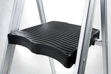 Load image into Gallery viewer, Rubbermaid RM-AUL3G 3-Step Ultra-Light Aluminum Stool with Plastic Top Step, 225 lb Capacity, Silver Finish