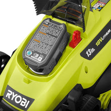 Load image into Gallery viewer, RYOBI P1140S-4X 13 in. ONE+ 18-Volt Lithium-Ion Cordless Battery Walk Behind Push Lawn Mower &amp; Leaf Blower- 4.0 Ah Battery/Charger