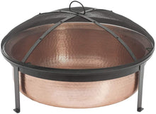 Load image into Gallery viewer, CobraCo SH101 Hand Hammered 100% Copper Fire Pit with Screen and Cover