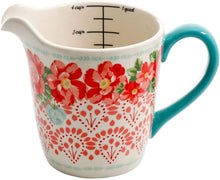 Load image into Gallery viewer, The Pioneer Woman Vintage Floral 4-Piece Measuring Bowl with 4-Cup Measuring Cup, 5-Piece Set