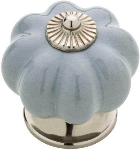 Ceramic Pumpkin Cabinet Knob (Gray)