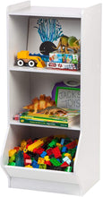 Load image into Gallery viewer, IRIS USA KSB-3WHT 3-Tier Storage Organizer Shelf with Foot board, 3 Shelves, White