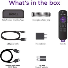 Load image into Gallery viewer, Roku Premiere | HD/4K/HDR Streaming Media Player, Simple Remote and Premium HDMI Cable