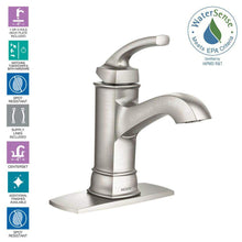 Load image into Gallery viewer, Moen WS84414MSRN Hensley Single Handle 1 Hole Bathroom Faucet, Spot Resist Brushed Nickel